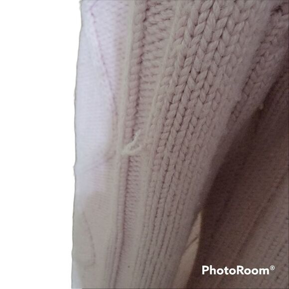 COPY - Sunice Quarter Zip, Wool Blend Ribbed Sweater. Size L. - Picture 5 of 9